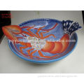 hand painted ceramic lobster plate